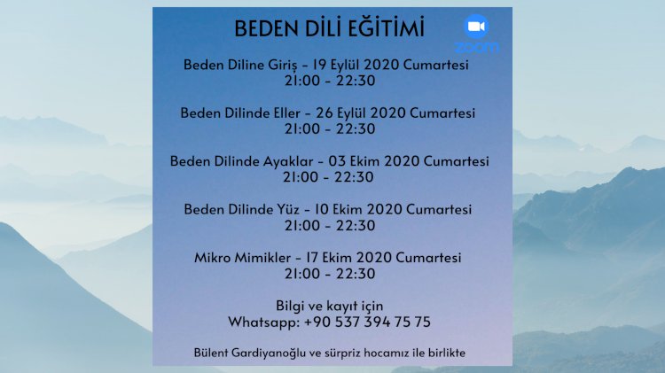 BEDEN DİLİ EĞİTİMLERİ - BÜLENT GARDİYANOĞLU